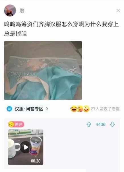 “为什么我穿齐胸汉服包不住胸？”发图求助后，被一顿嘲讽......