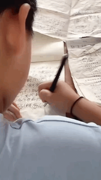 确认过眼神 像极了小时候赶作业的我